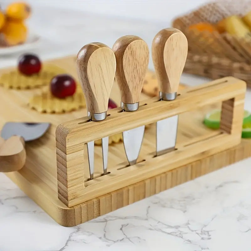 Premium Wooden Cheese Board Set