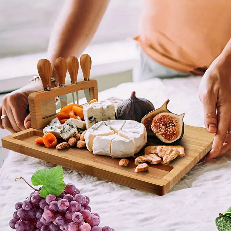 Premium Wooden Cheese Board Set