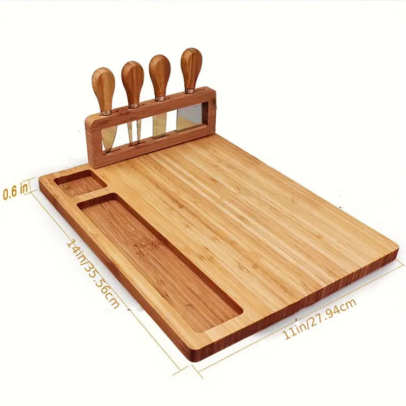 Premium Wooden Cheese Board Set