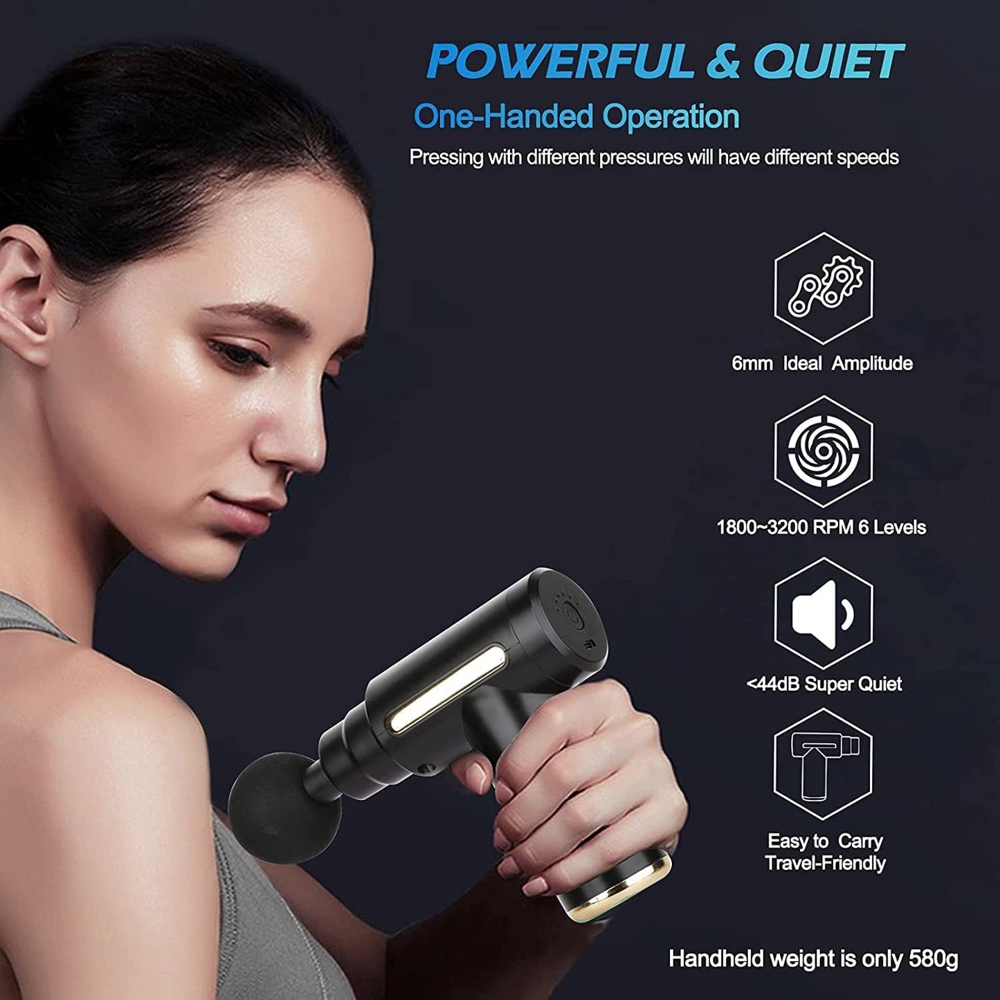 Massage Gun 6 Speeds Muscle Percussion