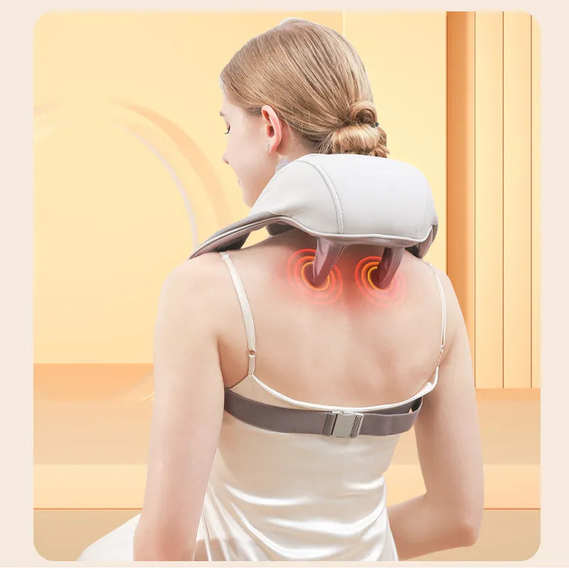 Neck and shoulder shiatsu massager