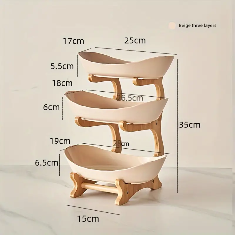 2/3-Tier Wooden Fruit Stand