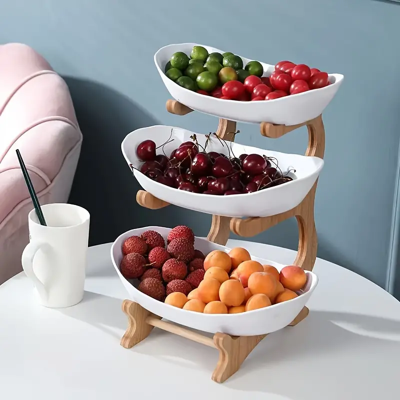 2/3-Tier Wooden Fruit Stand