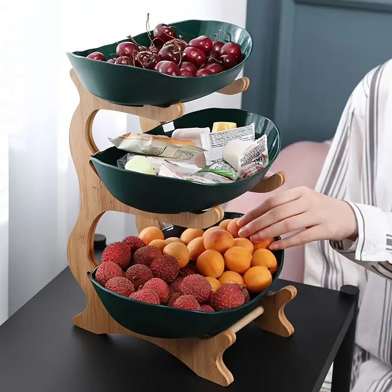 2/3-Tier Wooden Fruit Stand